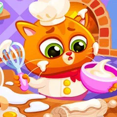 Lovely Virtual Cat At Restaurant